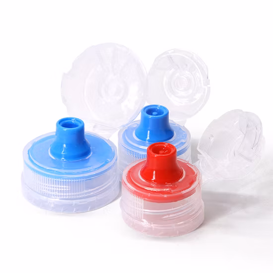 飲料水用のヒンジ付き蓋付き28mm 38mmプラスチックスポーツボトルキャップ